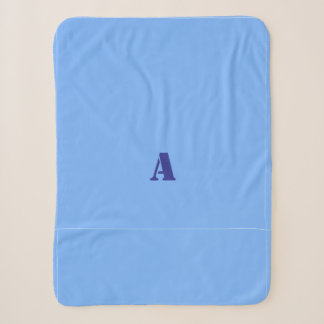Ein Monogramm-Light Blue Fleece Blankon Sherpadecke