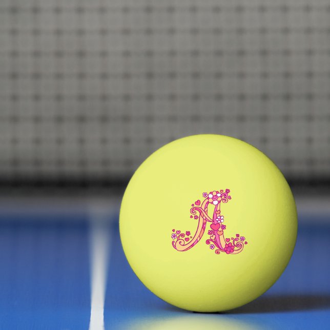 Ein monogramm Mädchen heißt Amelia und meint doodl Tischtennisball (Netto)