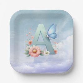 Ein Monogramm-Party Pappteller