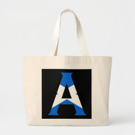 Ein Monogramm überlagerte sich auf der Flagge Scho Jumbo Stoffbeutel