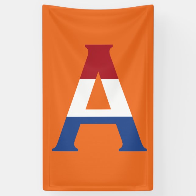 Ein Monogramm überlagerte sich auf der NLD-Flagge  Banner (Vertikal)