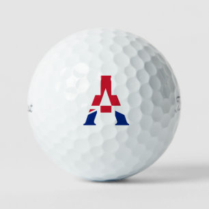 Ein Monogramm überlagerte sich auf der Union Jack Golfball