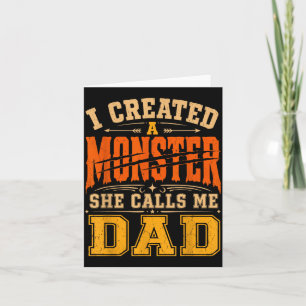 Ein Monster Papa Papa Tochter Vatertag Väter Von Karte