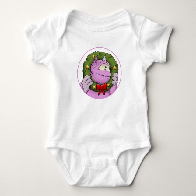 Ein Monster Weihnachts-Wunder Baby One Piece Baby Strampler (Vorderseite)