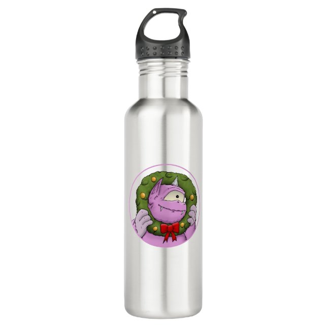 Ein Monster Weihnachts-Wunderflasche Edelstahlflasche (Vorderseite)