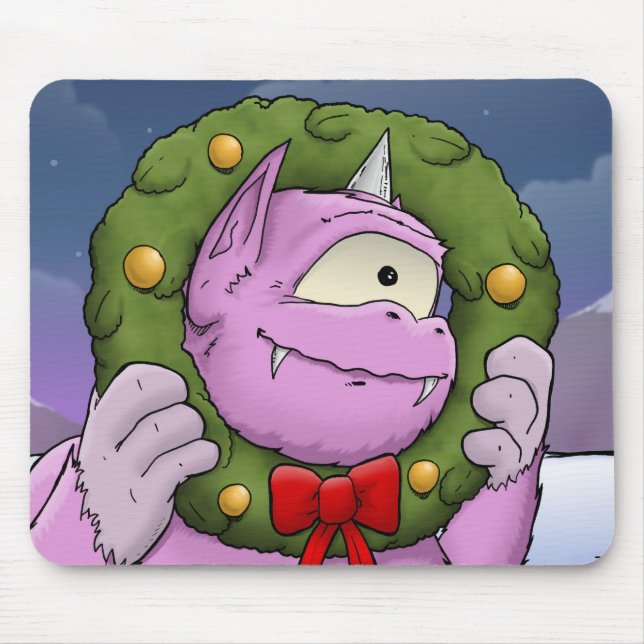 Ein Monster Weihnachts-Wundermäuse-Pad Mousepad (Vorne)
