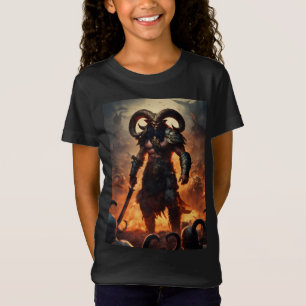 Ein Monsterkrieger mit dem Kopf eines ram 1 T-Shirt