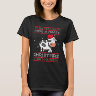 Ein Mooey Weihnachten Highland Rind Viehzüchter T-Shirt