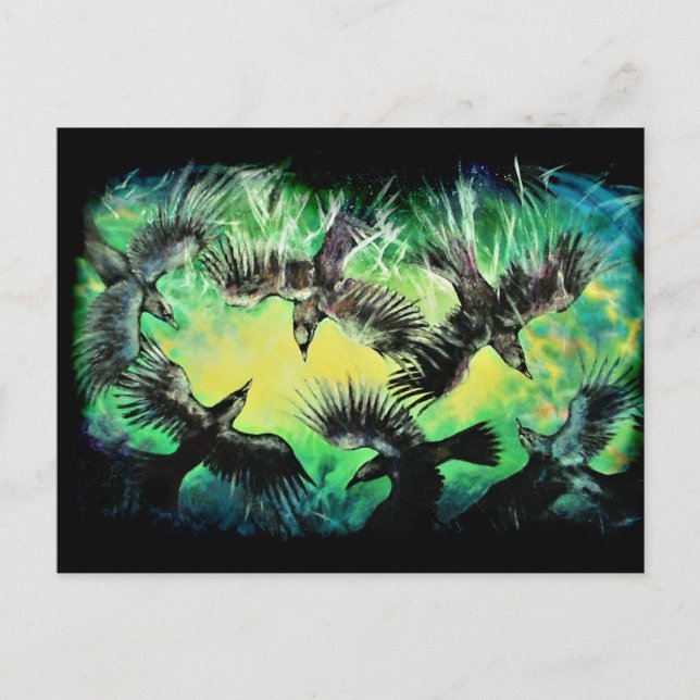 Ein Mord an Krähen Postkarte (Vorderseite)