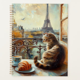 Ein Morgen in Paris Ginger Cat im Café Planer