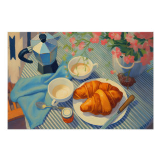 Ein Morgen in Paris - Original Reiseplakat Poster