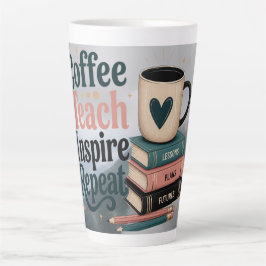 Ein Morgen-Latte inspiriert Lehrer zu Optimismus. Milchtasse