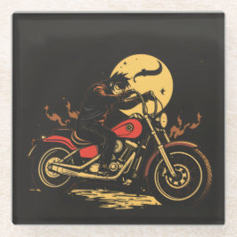 ein Motorrad-Glasuntersetzer Glasuntersetzer