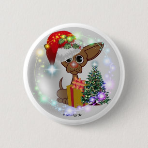 Ein Mousy Hundeweihnachten Button