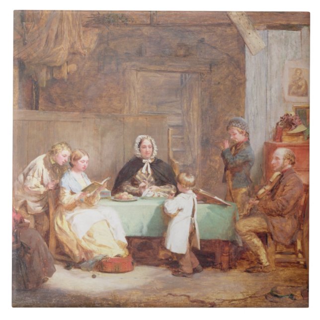 Ein musikalischer Abend (Öl auf Leinwand) 2 Fliese (Vorderseite)