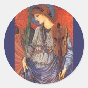 Ein musikalischer Engel Runder Aufkleber