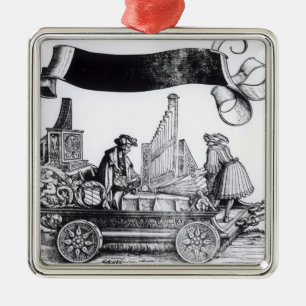 Ein musikalischer Wagen Ornament Aus Metall