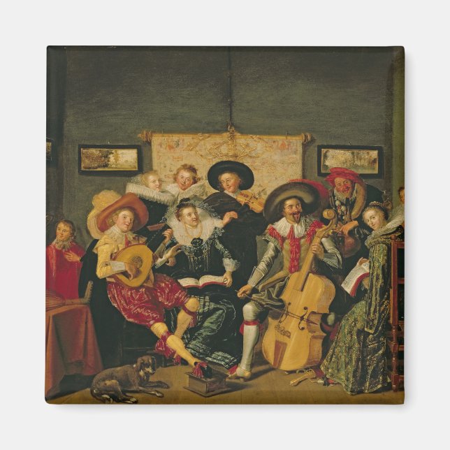Ein musikalisches Party, c.1625 Magnet (Vorne)