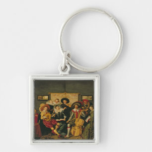 Ein musikalisches Party, c.1625 Schlüsselanhänger