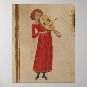 Ein Musiker aus "De Musica" von Boethius Poster