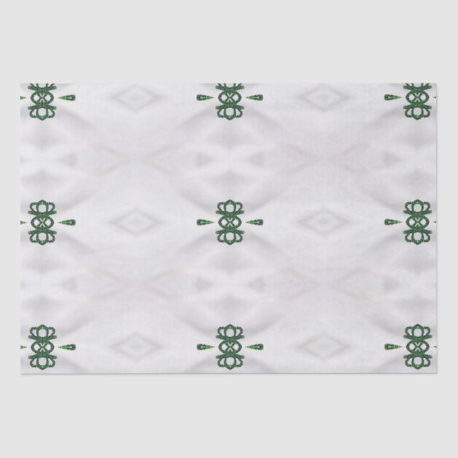 Ein Muster aus weißem Schnee und weihnachtlichem B Seidenpapier (Vorderseite)