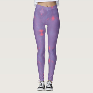 Ein Muster des Lila und rosa Frühlings Leggings