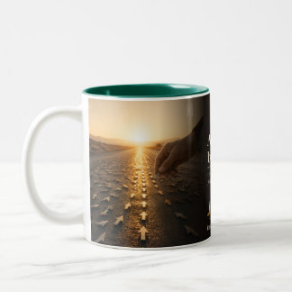 Ein Muster wird zu einem Schicksal Buchzitat Zweifarbige Tasse