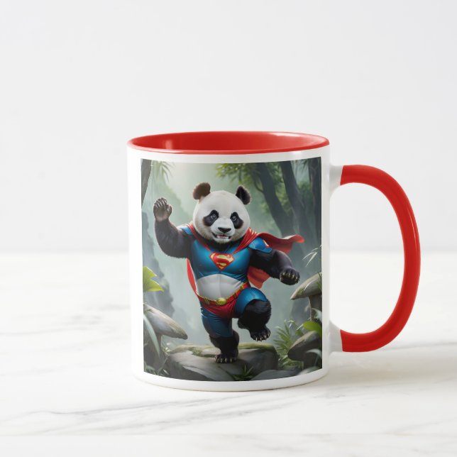 Ein mutiger Held-Panda. Tasse (Rechts)