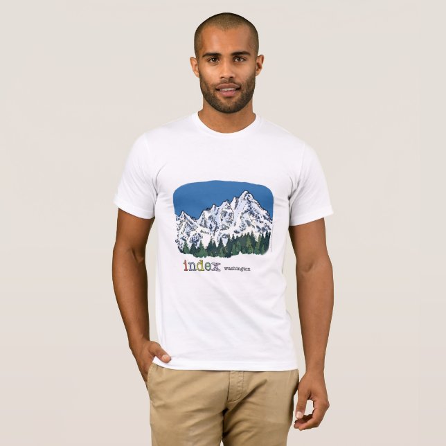 Ein mutiges Bild schönen Mt.-Index, Washington T-Shirt (Vorne ganz)