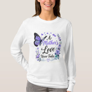 Ein Mutterliebe Verblasst Nie Lila Schmetterling T-Shirt
