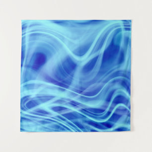 Ein mystischer blauer Nebel Wandteppich
