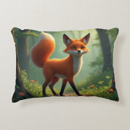 Ein mystischer Fuchs, der durch den Wald wandert Dekokissen
