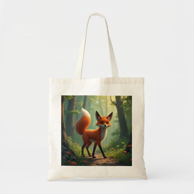 Ein mystischer Fuchs, der durch den Wald wandert Tragetasche (Vorne)