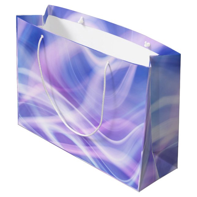 Ein mystischer Pastellnebel Große Geschenktüte (Rückseite Schrägansicht)