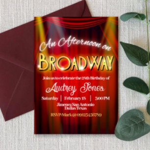 Ein Nachmittag auf Broadway Einladung