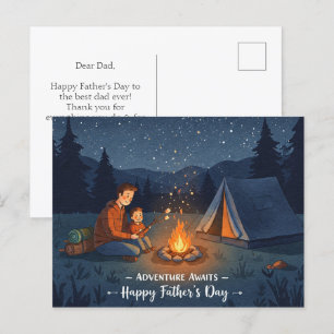 ein nächtliches Camping für die Postkarte des Vate