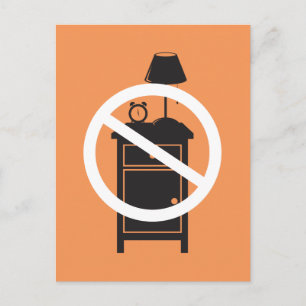 Ein Nachttisch Postkarte