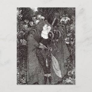 Ein Nachtwerk von Aubrey Beardsley Postcard Postkarte