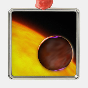 Ein naher Extrasolarplanet Silbernes Ornament