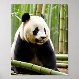 Ein Nahes Portrait eines Panda Poster
