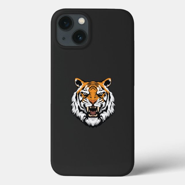 ein nahes, schwarzes Tigergesicht Case-Mate iPhone Hülle (Rückseite)