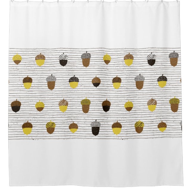 Ein nahtloses Muster. Dekoration der Herbstfläche Duschvorhang (Vorderseite)