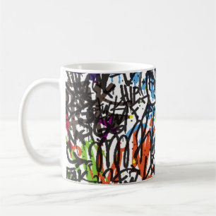 ein nahtloses Muster. Graffiti background.art,pat Kaffeetasse