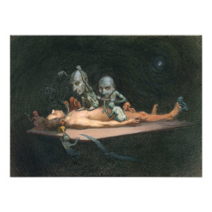 Ein Nahtoderlebnis eines Mannes und gotische Geist Fotodruck