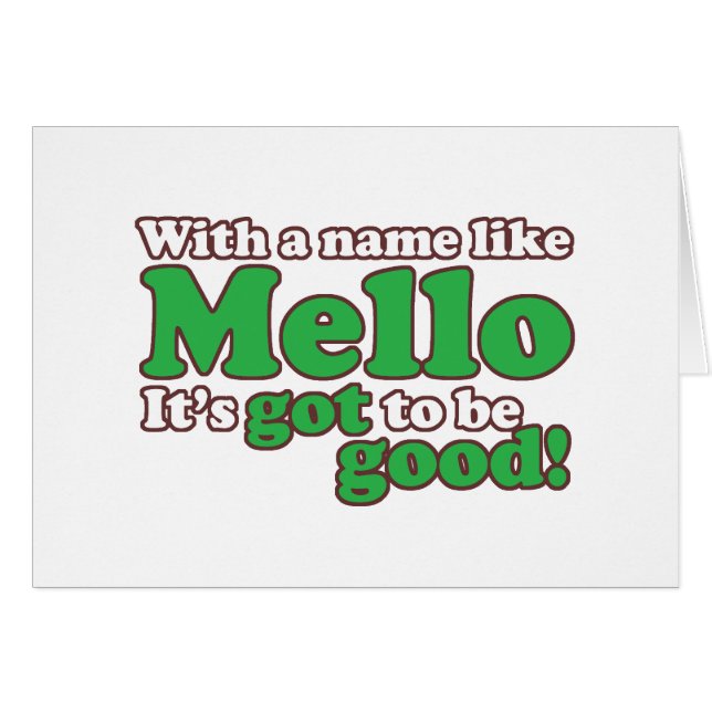 Ein Name wie Mello (Vorderseite (Horizontal))