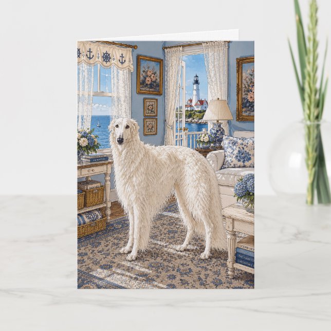 Ein Nantucket Borzoi  Karte (Vorderseite)