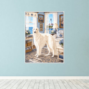Ein Nantucket Borzoi  Leinwanddruck