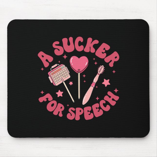 Ein Narr für Speech Valentine Slp Sprachsprache  Mousepad (Vorne)