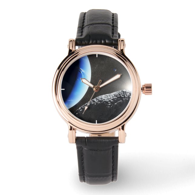 Ein Neptun ist ein winziges Mondlager. Armbanduhr (Vorderseite)