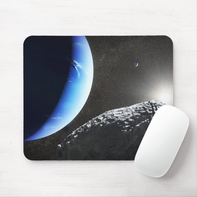 Ein Neptun ist ein winziges Mondlager. Mousepad (Mit Mouse)
